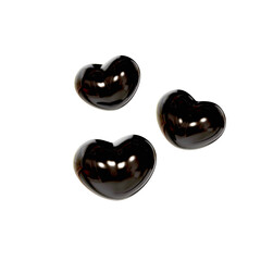 3D Heart Retro Red and Black Aesthetic Design