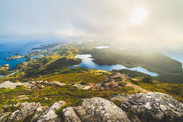 Bays And Lakes And Fjords At Sunset