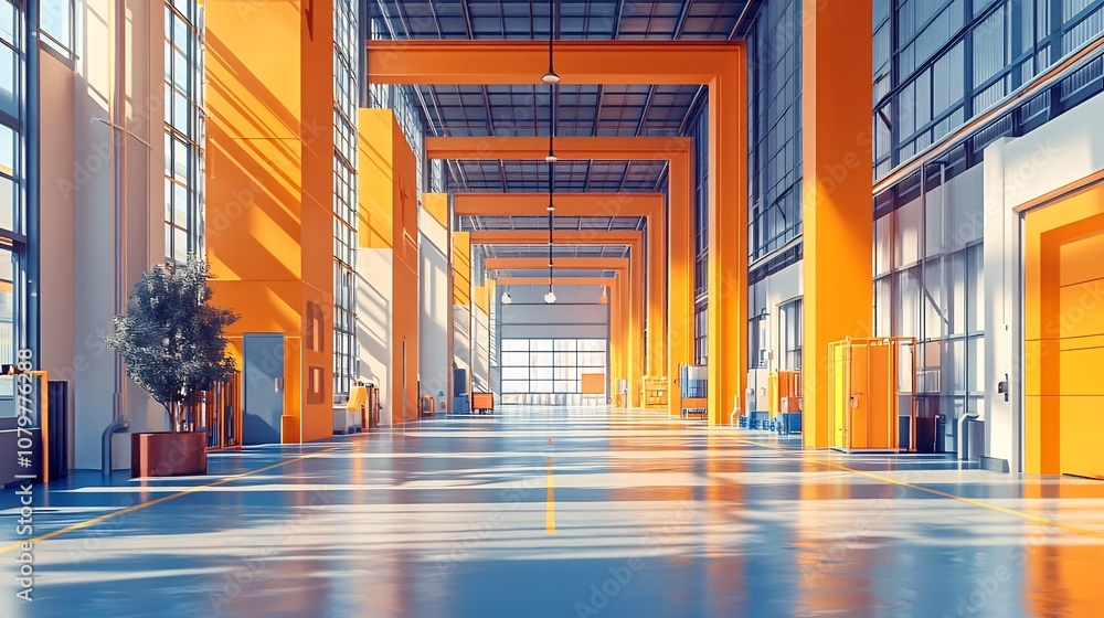 Poster optimized inventory management system with minimalist industrial design