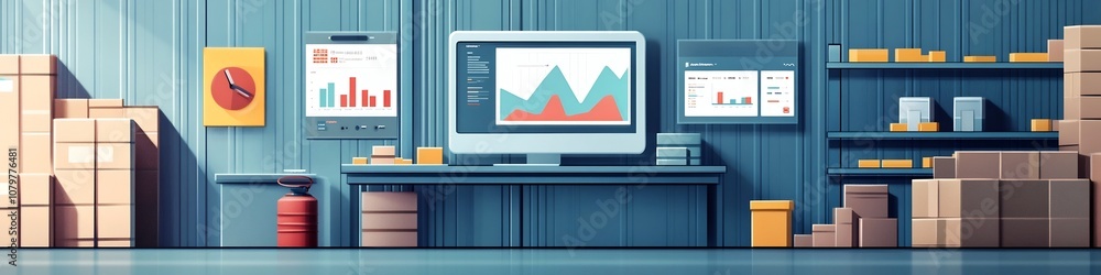 Poster efficient inventory management dashboard with analytical insights