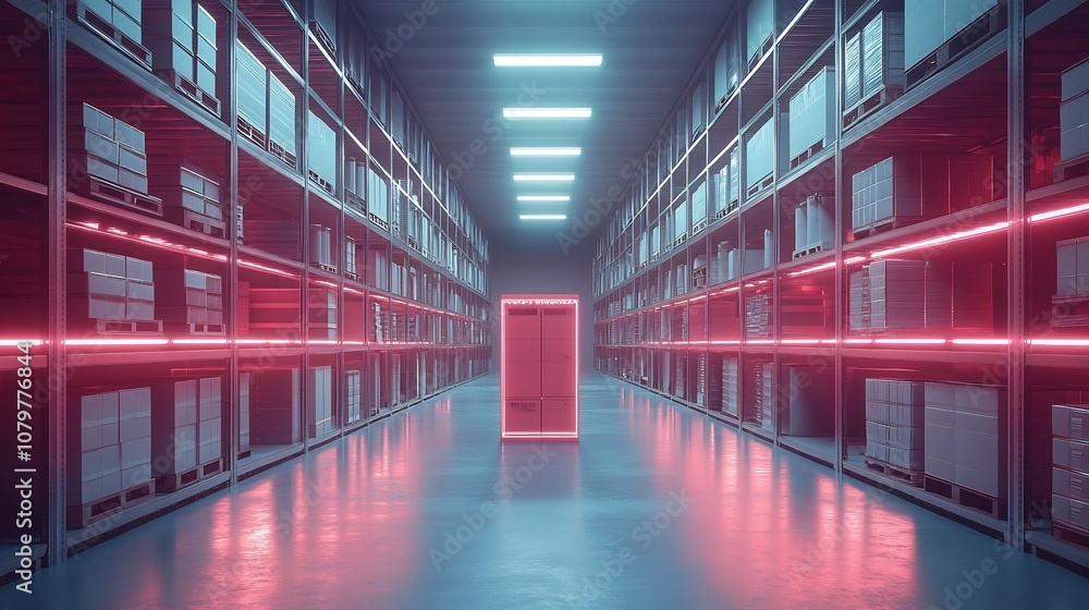 Poster detailed inventory management control system for optimized warehouse and data driven logistics