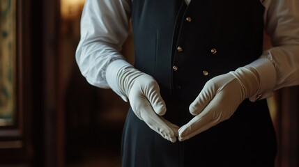 Man in White Gloves