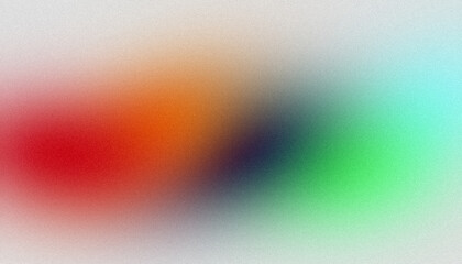 Fototapeta premium Retro pastel colors grainy gradient background. Abstract red orange green blue white color soft noisy gradient texture, vibrant color flow, glowing, shine, bright, backdrop