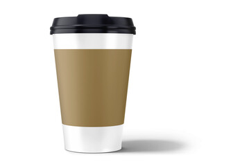 blank white brown paper plastic coffee cup mockup take away