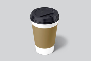 blank white brown paper plastic coffee cup mockup take away