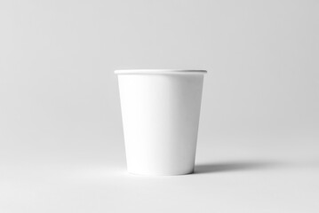 blank white paper plastic coffee cup mockup