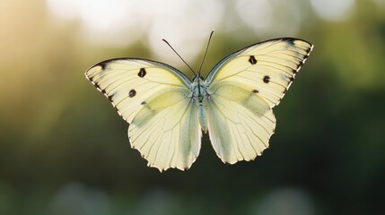 Obraz premium Explore the graceful flight of a stunning yellow butterfly in nature's splendor