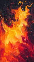 Abstract Flame Painting.