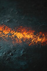 Fire on black surface