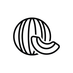 Black line icon for muskmelon