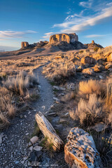 Sunset over Rugged Peaks: A Glimpse into New Mexico's Serene Hiking Trails