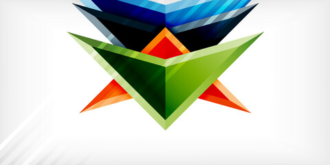 Abstract background color triangles and arrows composition. Vector Illustration For Wallpaper, Banner, Background, Card, Book Illustration, landing page