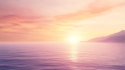 Obraz premium Tranquil Sunset Seascape Illustration for Lifestyle Brands