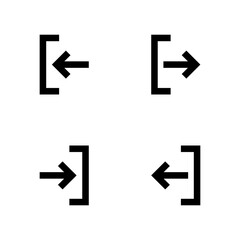 Login and logout icon set in generic style. Sign in and sign out symbol