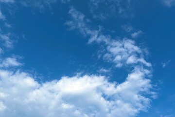 The beautiful blue sky with white cloud