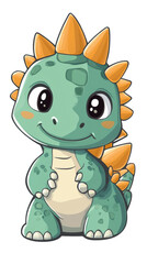 Fototapeta premium A super cute baby Stegosaurus