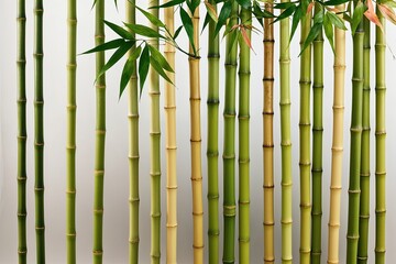 Fototapeta premium Soft Pastels of Bamboo with Clear Backdrop for Creative Compositions and Layouts