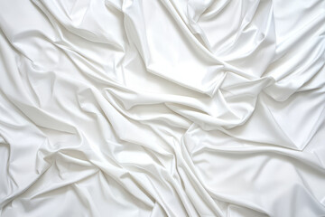 Soft white fabric with elegant folds and smooth texture