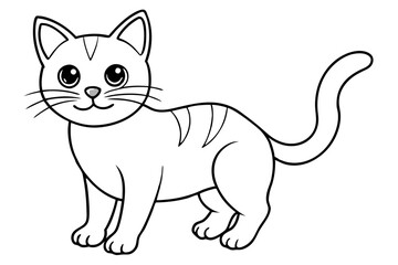 Cute Cat | isolated vector illustration on white background