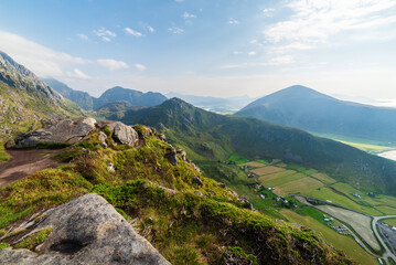 View Of Norwegian Countryside From Mountainside