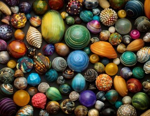 chocolate easter eggs, A Fun Visual Challenge with Intriguing and Mysterious Items