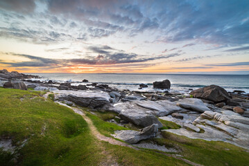 Trail Along Beautiful Norwegian Beach