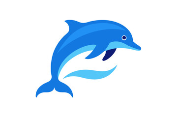 Jumping Dolphin | isolated vector illustration on white background