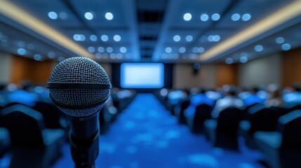 Focused shot of a business professional giving a presentation