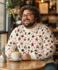 Cozy Holiday Moments Celebrating Married to a Scorpio Support Day, Christmas, and Valentines Day in a Warm Cafe Setting