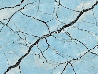 Seamless light blue marble texture with black veins.