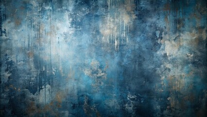 Fototapeta premium Abstract Blue and Gold Textured Background with Faded Vertical Strokes and Specks of Gold