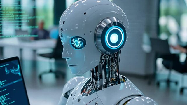 AI analysts using advanced algorithms to process and derive insights from vast datasets