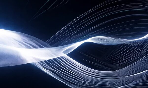 Abstract Blue Wave Background Design