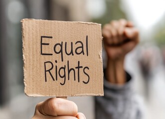 Human dignity: human rights day recognizing fight against discrimination, universal respect, and honoring stand for justice, freedom, and inherent worth of every individual.