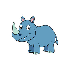 Rhino cartoon vector