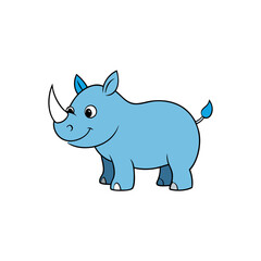 Rhino cartoon vector