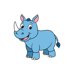 Fototapeta premium Rhino cartoon vector