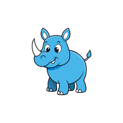 Rhino cartoon vector