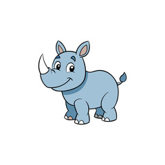 Rhino cartoon vector