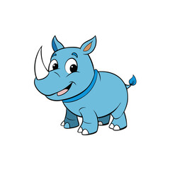 Rhino cartoon vector