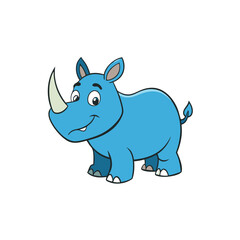 Rhino cartoon vector