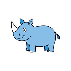 Rhino cartoon vector