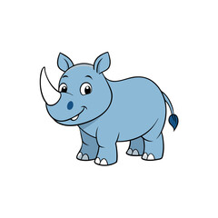 Rhino cartoon vector