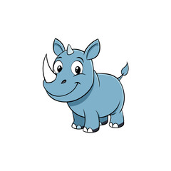 Rhino cartoon vector