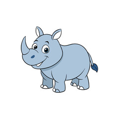 Rhino cartoon vector