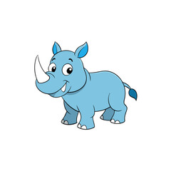 Rhino cartoon vector