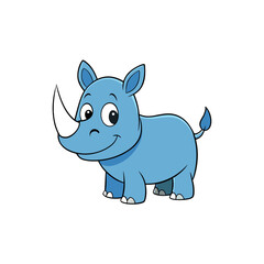 Rhino cartoon vector