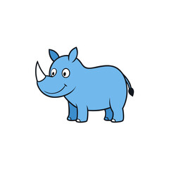 Rhino cartoon vector