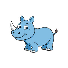 Rhino cartoon vector
