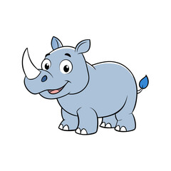 Rhino cartoon vector